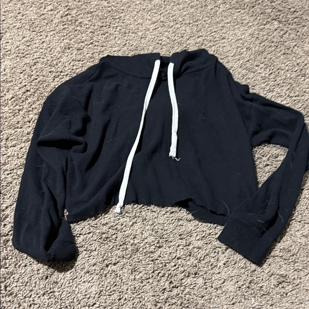 Forever 21 Black Cropped Turtleneck Sweater